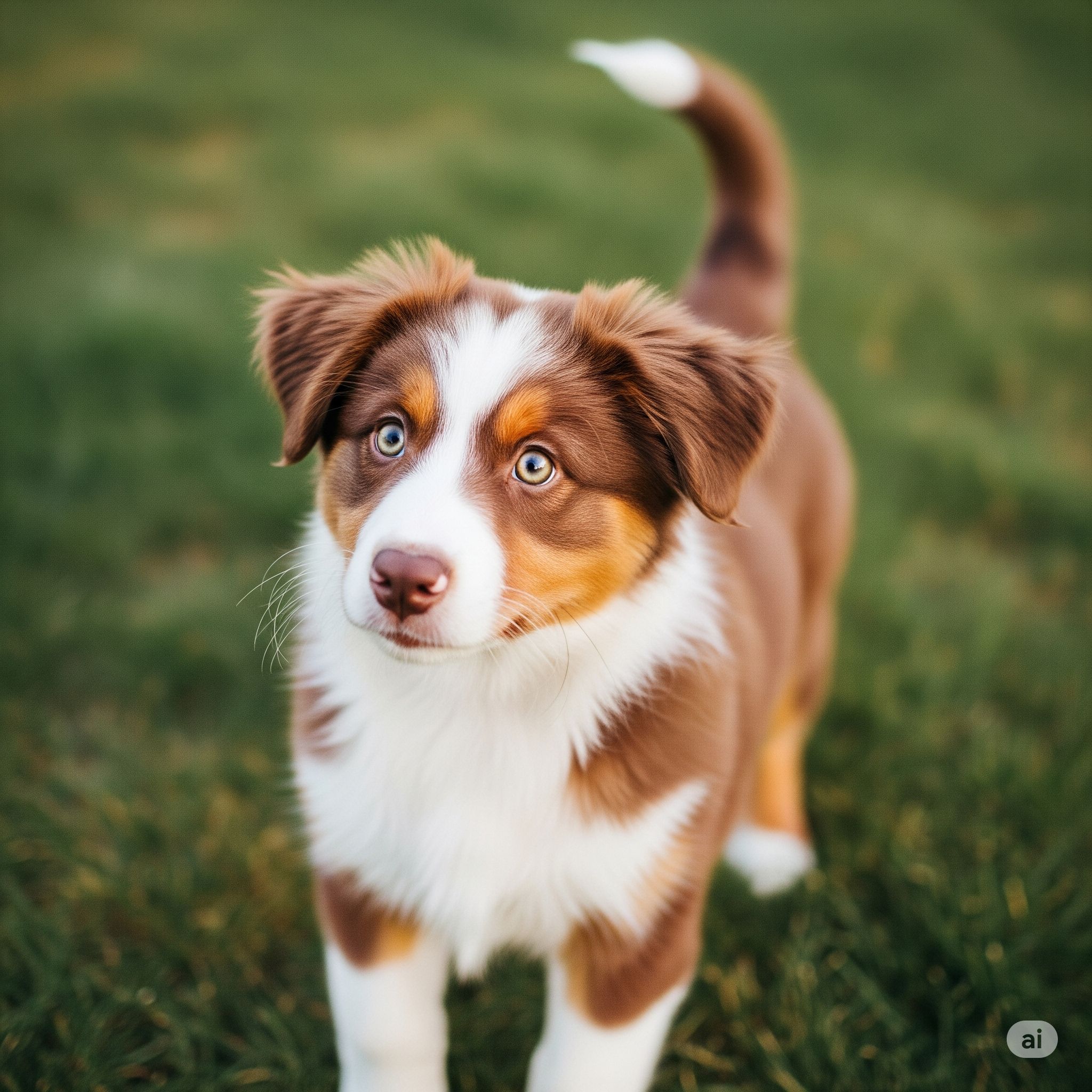 Rusty, Red Tri Australian Shepherd puppy